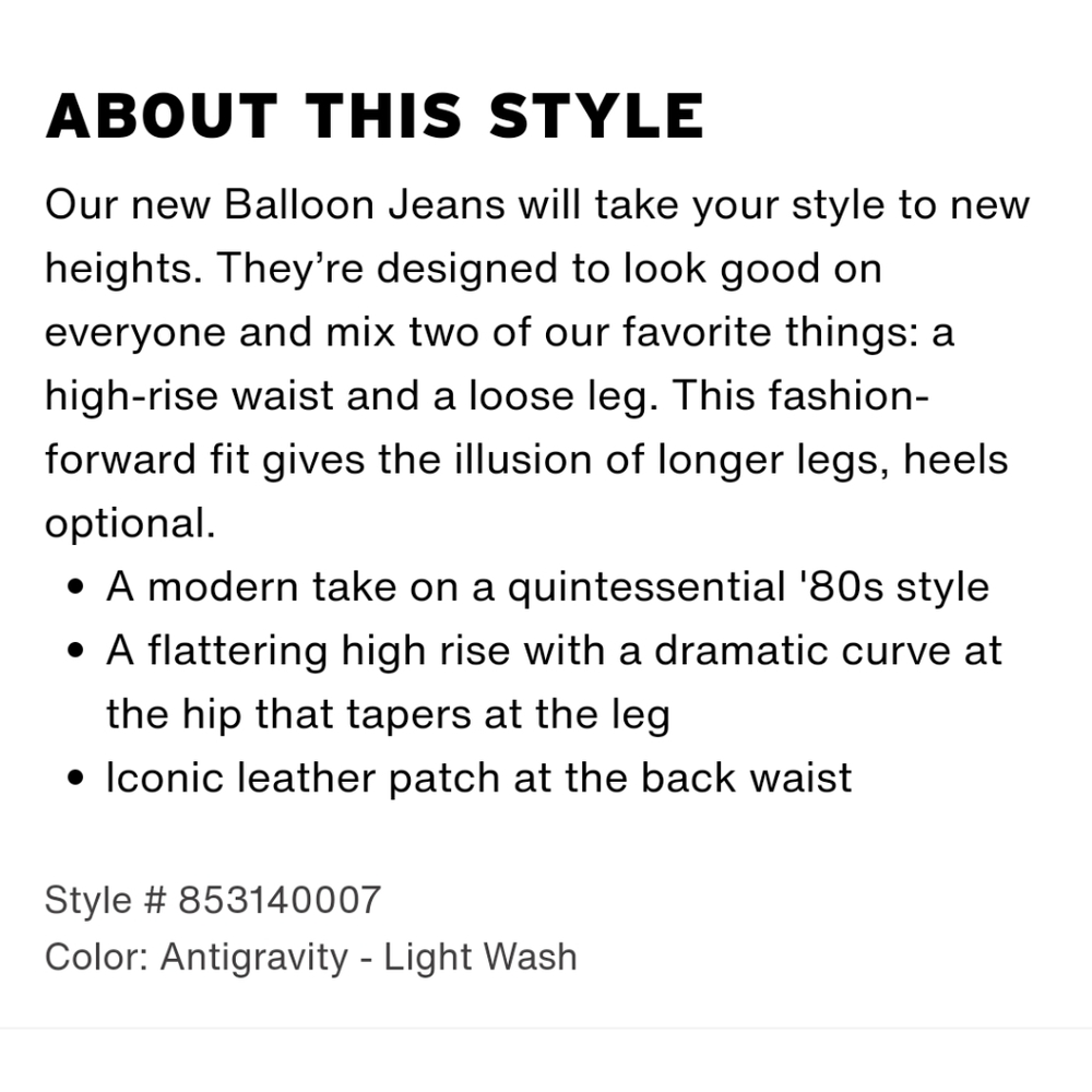 Levi's Balloon Leg Jeans - Picture 7 of 9